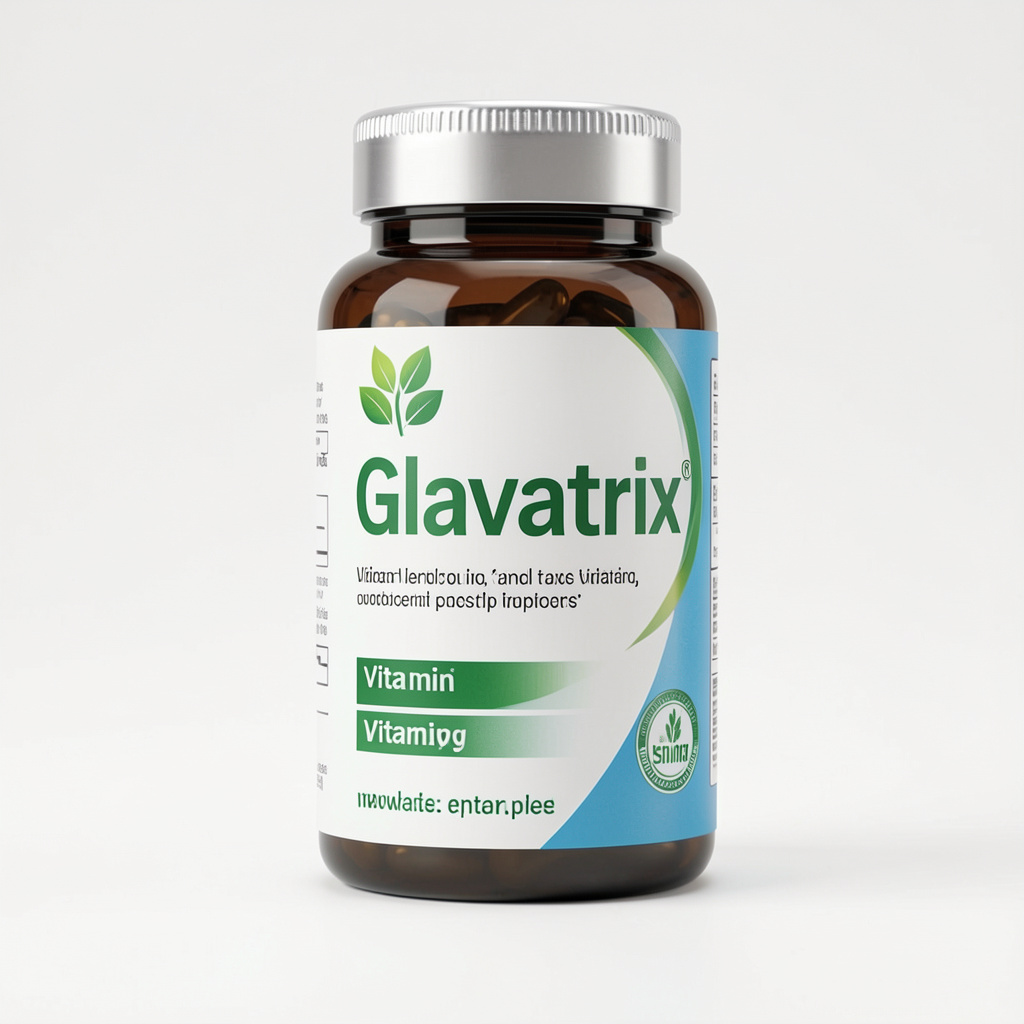 Glavatrix daily supplement complex pack displayed on a clean Scandinavian wooden surface